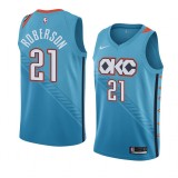 NBA Men Oklahoma City Thunder Light Blue #21 ROBERSON Jersey High Quality Name and Number Print