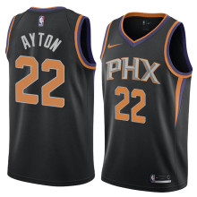 NBA Men Phoenix Suns Black #22 AYTON Jersey High Quality Name and Number Print