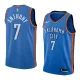 NBA Men Oklahoma City Thunder Blue #7 ANTHONY Jersey High Quality Name and Number Print