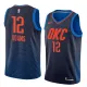 NBA Men Oklahoma City Thunder Dark Blue #12 ADAMS Jersey High Quality Name and Number Print