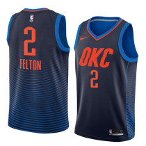 NBA Men Oklahoma City Thunder Dark Blue #2 FELTON Jersey High Quality Name and Number Print