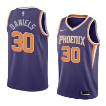 NBA Men Phoenix Suns Purple #30 DANIELS Jersey High Quality Name and Number Print