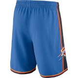 NBA Men Oklahoma City Thunder Blue Pant Short High Quality Name and Number Print