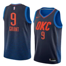 NBA Men Oklahoma City Thunder Dark Blue #9 GRANT Jersey High Quality Name and Number Print
