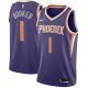 NBA Men Phoenix Suns Purple #1 BOOKER Jersey High Quality Name and Number Print