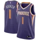 NBA Men Phoenix Suns Purple #1 BOOKER Jersey High Quality Name and Number Print