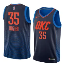 NBA Men Oklahoma City Thunder Dark Blue #35 DOZIER Jersey High Quality Name and Number Print