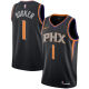NBA Men Phoenix Suns Black #1 BOOKER Jersey High Quality Name and Number Print