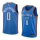 NBA Men Oklahoma City Thunder Blue #0 WESTBROOK Jersey High Quality Name and Number Print