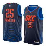 NBA Men Oklahoma City Thunder Dark Blue #25 HAMILTON Jersey High Quality Name and Number Print
