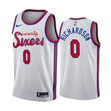 NBA Men Philadelphia 76ers 19-20 Season White #0 RICHARDSON Jersey High Quality Name and Number Print