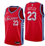 NBA Men Philadelphia 76ers Red #23 BURKE Jersey High Quality Name and Number Print