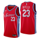 NBA Men Philadelphia 76ers Red #23 BURKE Jersey High Quality Name and Number Print