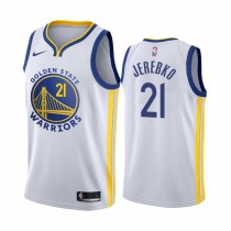 NBA Men Golden State Warriors 19-20 Season White #21 JEREBKO Jersey High Quality Name and Number Print