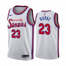 NBA Men Philadelphia 76ers 19-20 Season White #23 BURKE Jersey High Quality Name and Number Print