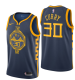 NBA Men Golden State Warriors Navy #30 CURRY Jersey High Quality Name and Number Print