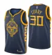 NBA Men Golden State Warriors Navy #30 CURRY Jersey High Quality Name and Number Print