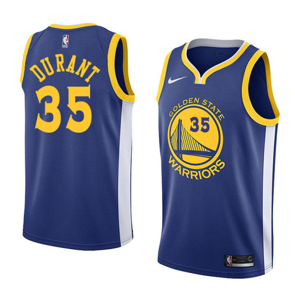 NBA Men Golden State Warriors Blue #35 DURANT Jersey High Quality Name and Number Print