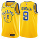 NBA Men Golden State Warriors Retro Yellow #9 IGUODALA Jersey High Quality Name and Number Print