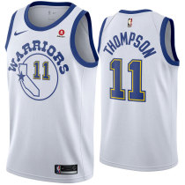 NBA Men Golden State Warriors Retro White #11 THOMPSON Jersey High Quality Name and Number Print