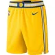 NBA Men Golden State Warriors Retro Yellow Pant Short High Quality Name and Number Print