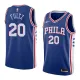 NBA Men Philadelphia 76ers Blue #20 FULTZ Jersey High Quality Name and Number Print
