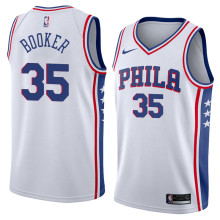 NBA Men Philadelphia 76ers White #35 BOOKER Jersey High Quality Name and Number Print