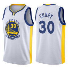 NBA Men Golden State Warriors White #30 CURRY Jersey High Quality Name and Number Print