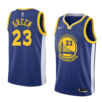 NBA Men Golden State Warriors Blue #23 GREEN Jersey High Quality Name and Number Print