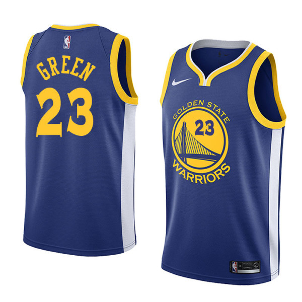 NBA Men Golden State Warriors Blue #23 GREEN Jersey High Quality Name and Number Print