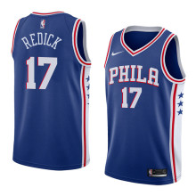 NBA Men Philadelphia 76ers Blue #17 REDICK Jersey High Quality Name and Number Print