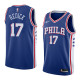 NBA Men Philadelphia 76ers Blue #17 REDICK Jersey High Quality Name and Number Print