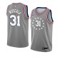 NBA Men Philadelphia 76ers Grey City #31 MUSCALA Jersey High Quality Name and Number Print