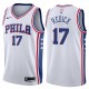 NBA Men Philadelphia 76ers White #17 REDICK Jersey High Quality Name and Number Print
