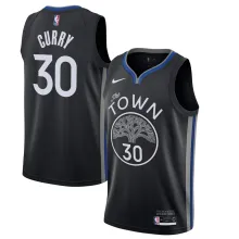 NBA Men Golden State Warriors 19-20 Season Black #30 CURRY Jersey High Quality Name and Number Print