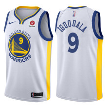 NBA Men Golden State Warriors White #9 IGUODALA Jersey High Quality Name and Number Print