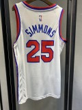 NBA Men Philadelphia 76ers 19-20 Season White #25 SIMMONS Jersey High Quality Name and Number Print