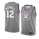 NBA Men Philadelphia 76ers Grey City #12 McCONNELL Jersey High Quality Name and Number Print