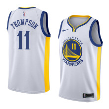 NBA Men Golden State Warriors White #11 THOMPSON Jersey High Quality Name and Number Print