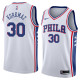 NBA Men Philadelphia 76ers White #30 KORKMAZ Jersey High Quality Name and Number Print