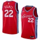 NBA Men Philadelphia 76ers Red #22 HOLMES Jersey High Quality Name and Number Print