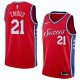 NBA Men Philadelphia 76ers Red #21 EMBIID Jersey High Quality Name and Number Print