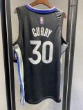 NBA Men Golden State Warriors 19-20 Season Black #30 CURRY Jersey High Quality Name and Number Print