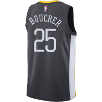 NBA Men Golden State Warriors Black #25 BOUCHER Jersey High Quality Name and Number Print
