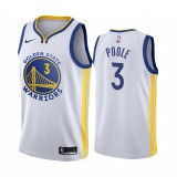NBA Men Golden State Warriors 19-20 Season White #3 POOLE Jersey High Quality Name and Number Print