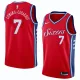 NBA Men Philadelphia 76ers Red #7 LUWAWU-CABARROT Jersey High Quality Name and Number Print