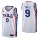NBA Men Philadelphia 76ers White #9 SARIC Jersey High Quality Name and Number Print