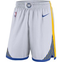 NBA Men Golden State Warriors White Pant High Quality Name and Number Print