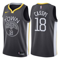 NBA Men Golden State Warriors Black #18 CASSPI Jersey High Quality Name and Number Print