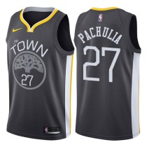 NBA Men Golden State Warriors Black #27 PACHULIA Jersey High Quality Name and Number Print